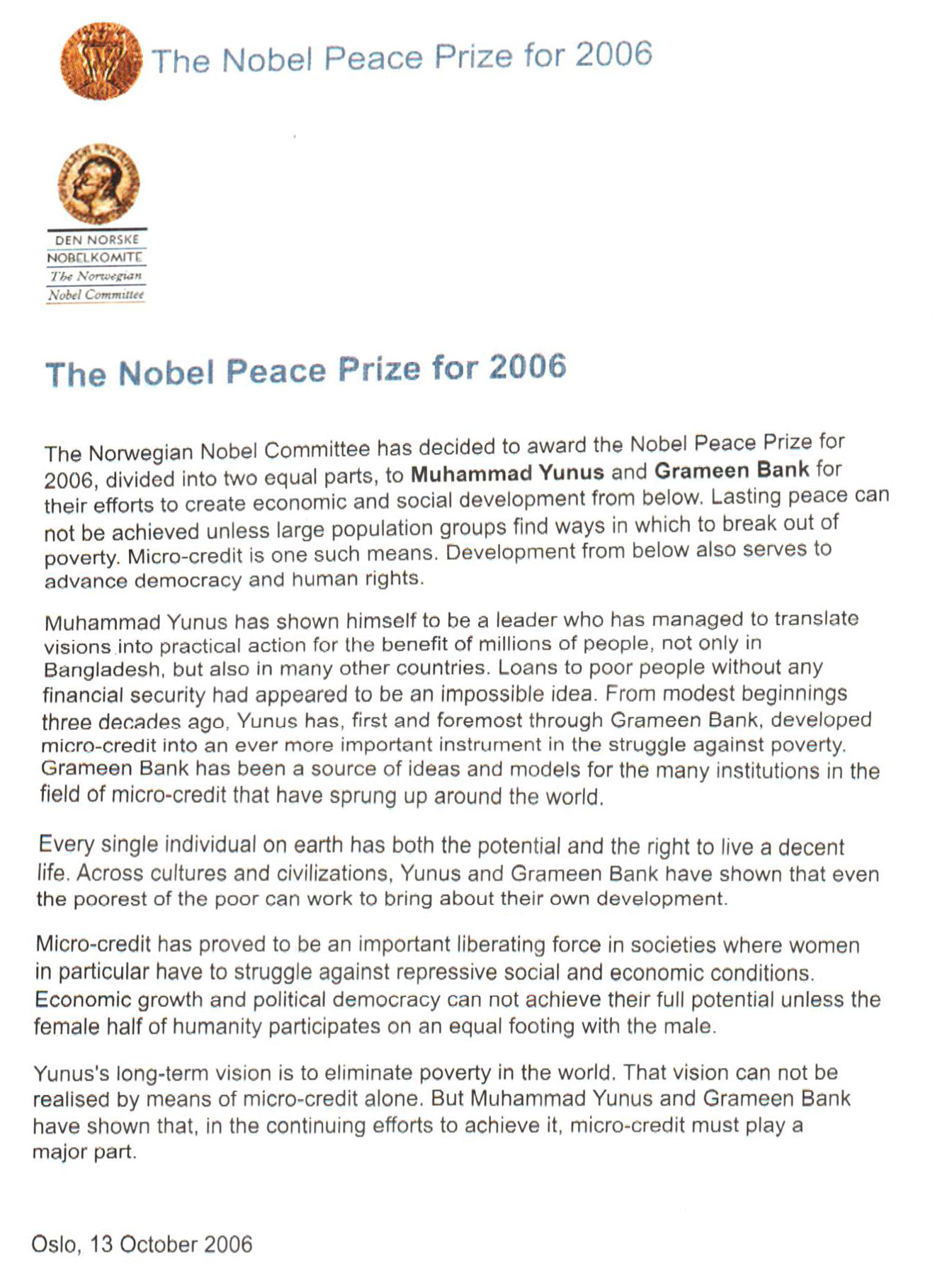 Peace Prize